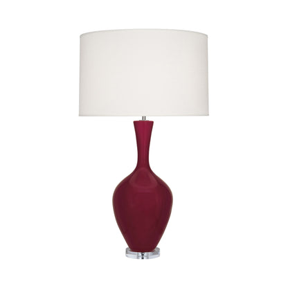 Audrey Table Lamp in Sugar Plum.
