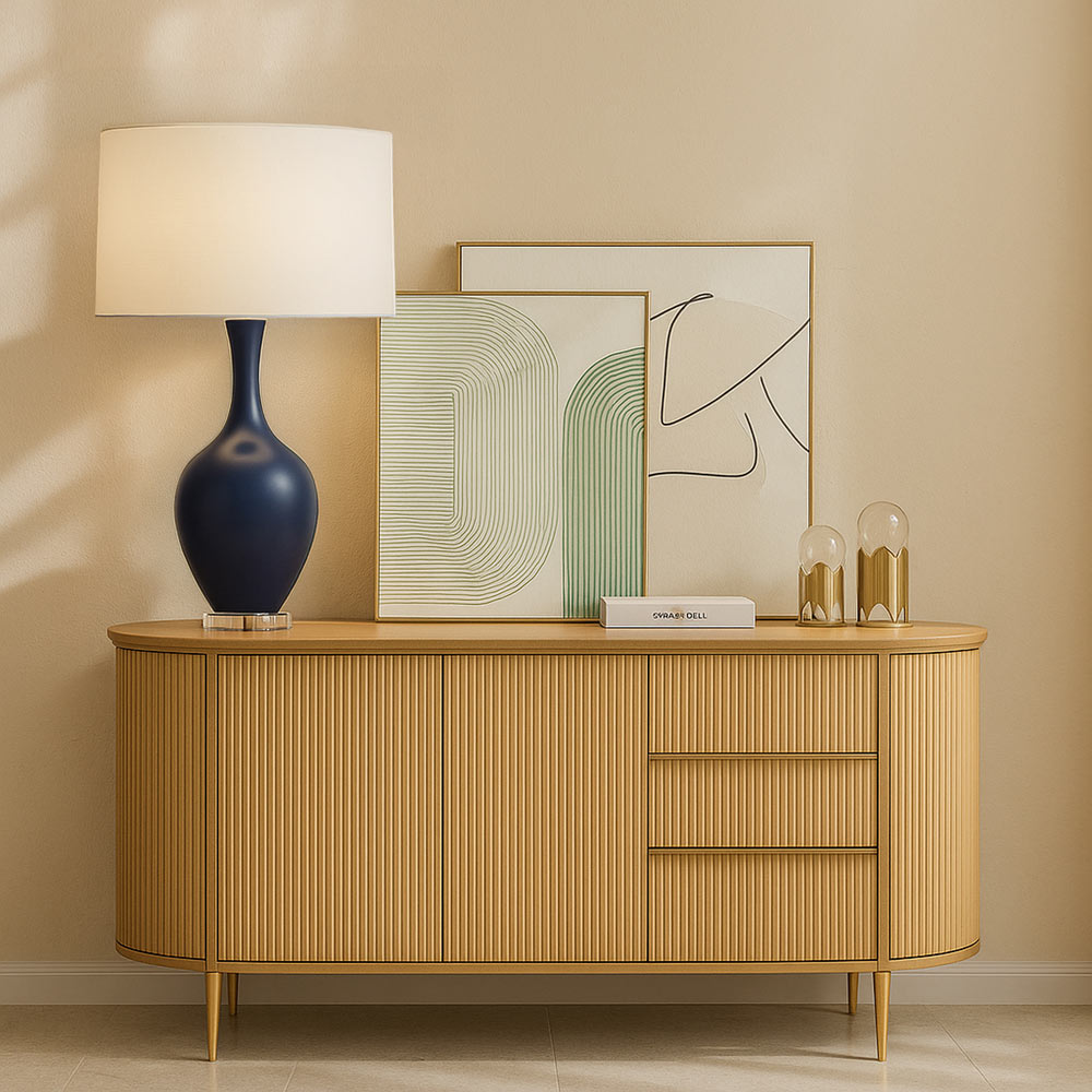 Audrey Table Lamp in living room.