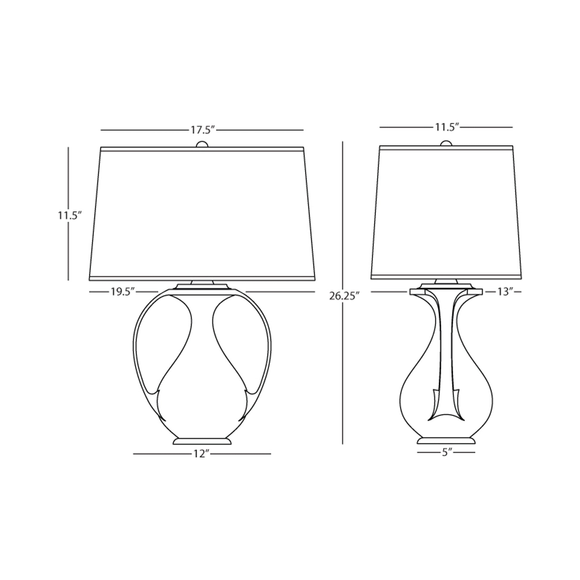 Belvedere Table Lamp - line drawing.