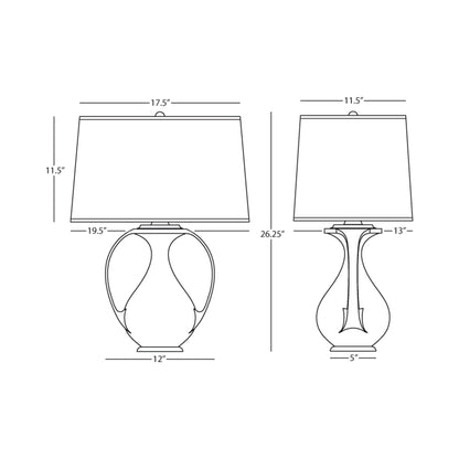 Belvedere Table Lamp - line drawing.