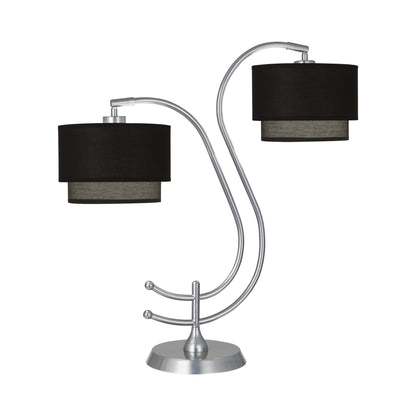 Charlee Table Lamp in Chrome/Black.