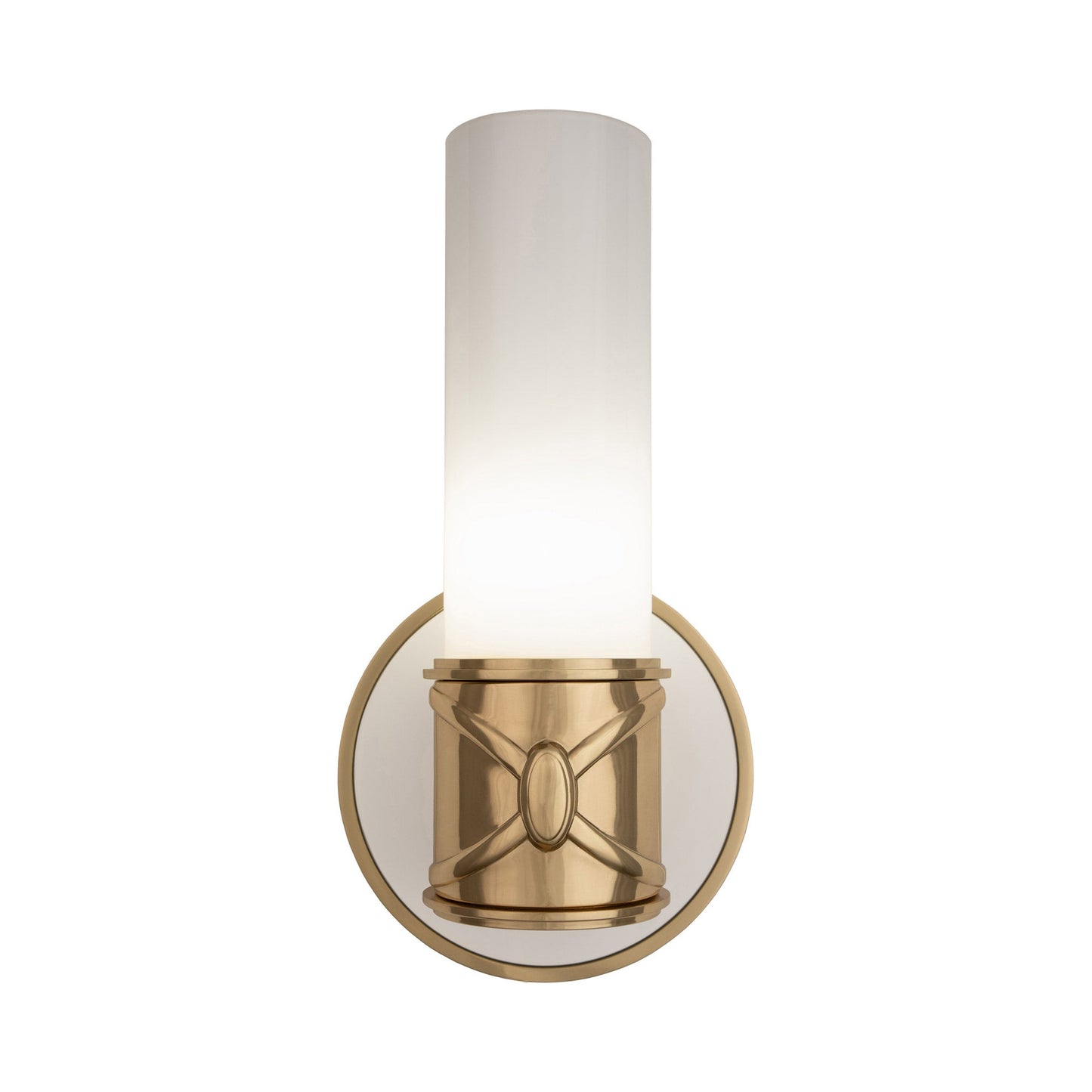 Chase Single Wall Light in Antique Brass.