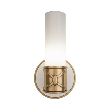 Chase Single Wall Light in Antique Brass.