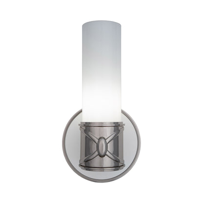 Chase Single Wall Light in Polished Nickel.