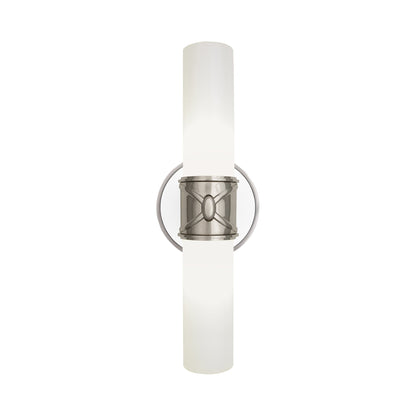 Chase Vertical Wall Light in Dark Antique Nickel.