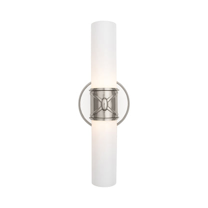 Chase Vertical Wall Light in Polished Nickel.