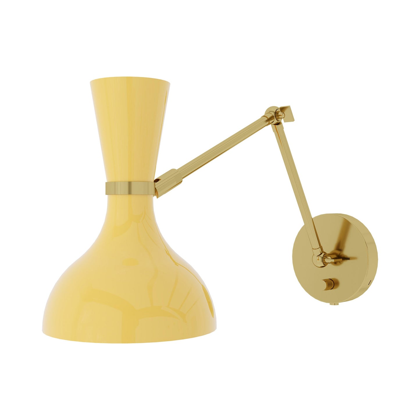 Clare Adjustable Wall Light in Modern Brass/Sunset.