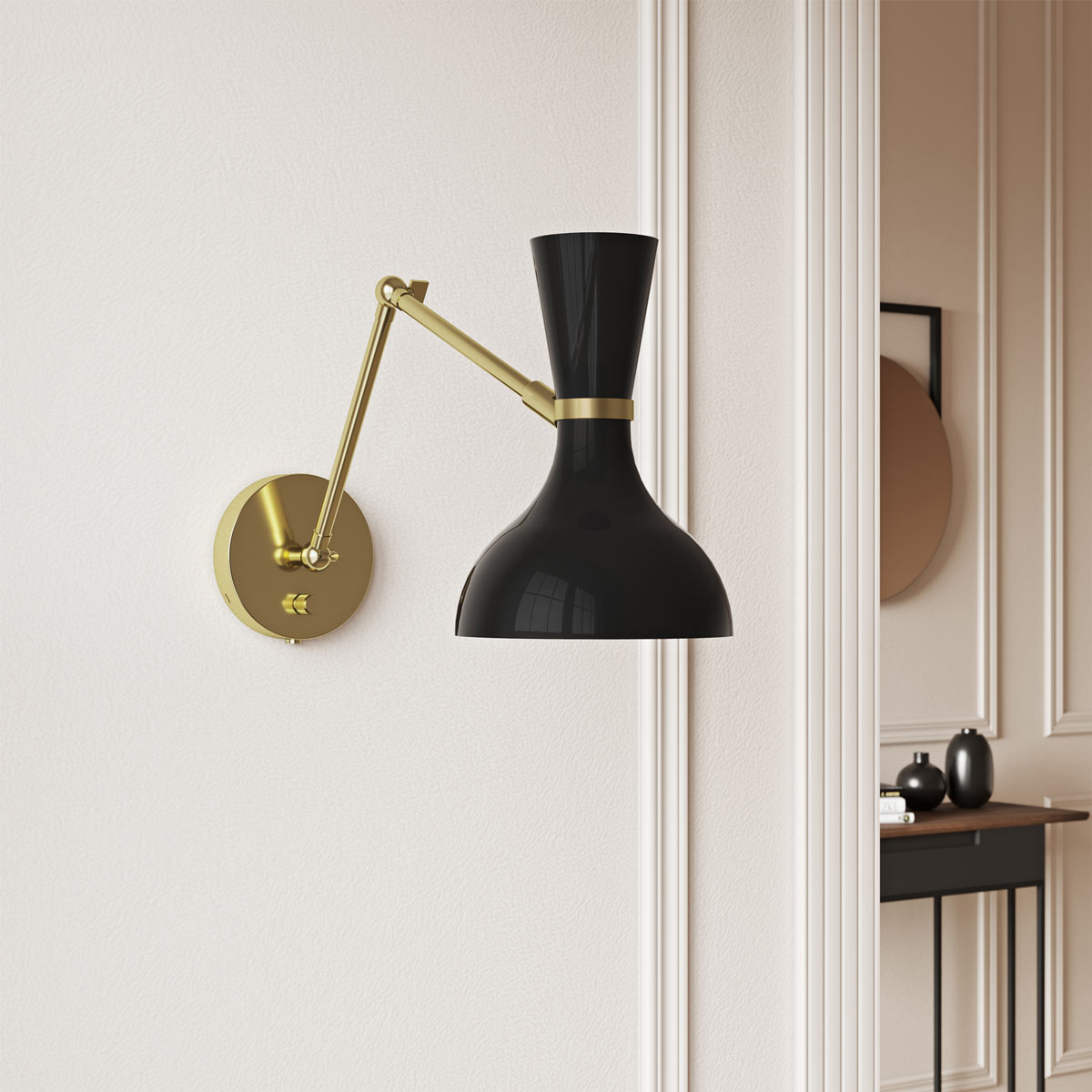 Clare Adjustable Wall Light in Detail.
