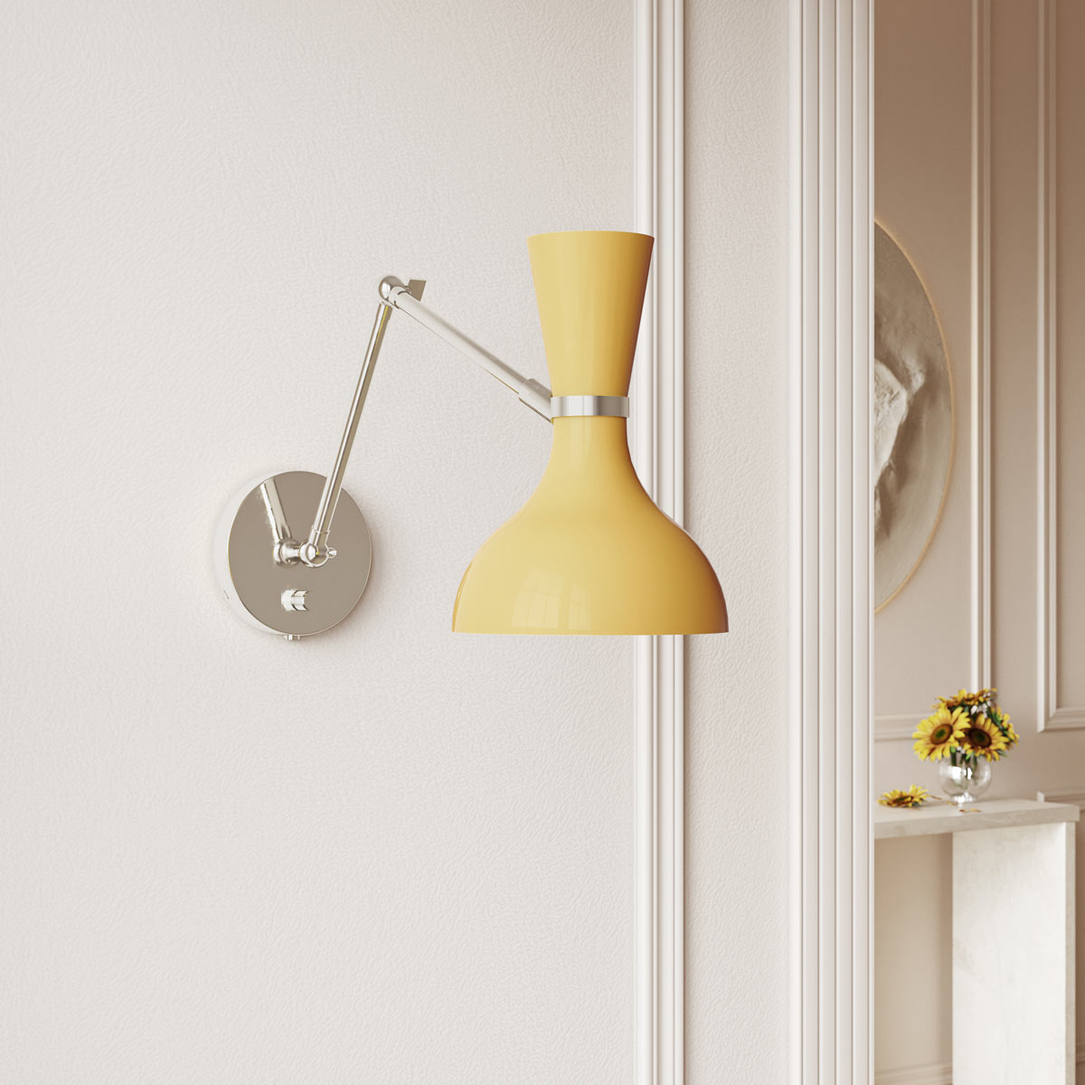 Clare Adjustable Wall Light in Detail.
