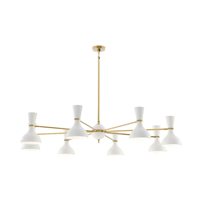 Clare Chandelier in Modern Brass/Lily (8-Light).