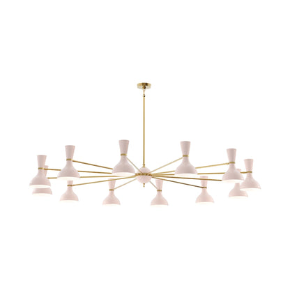 Clare Chandelier in Modern Brass/Rose Water (12-Light).