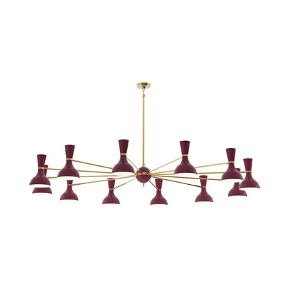 Clare Chandelier in Modern Brass/Sugar Plum (12-Light).