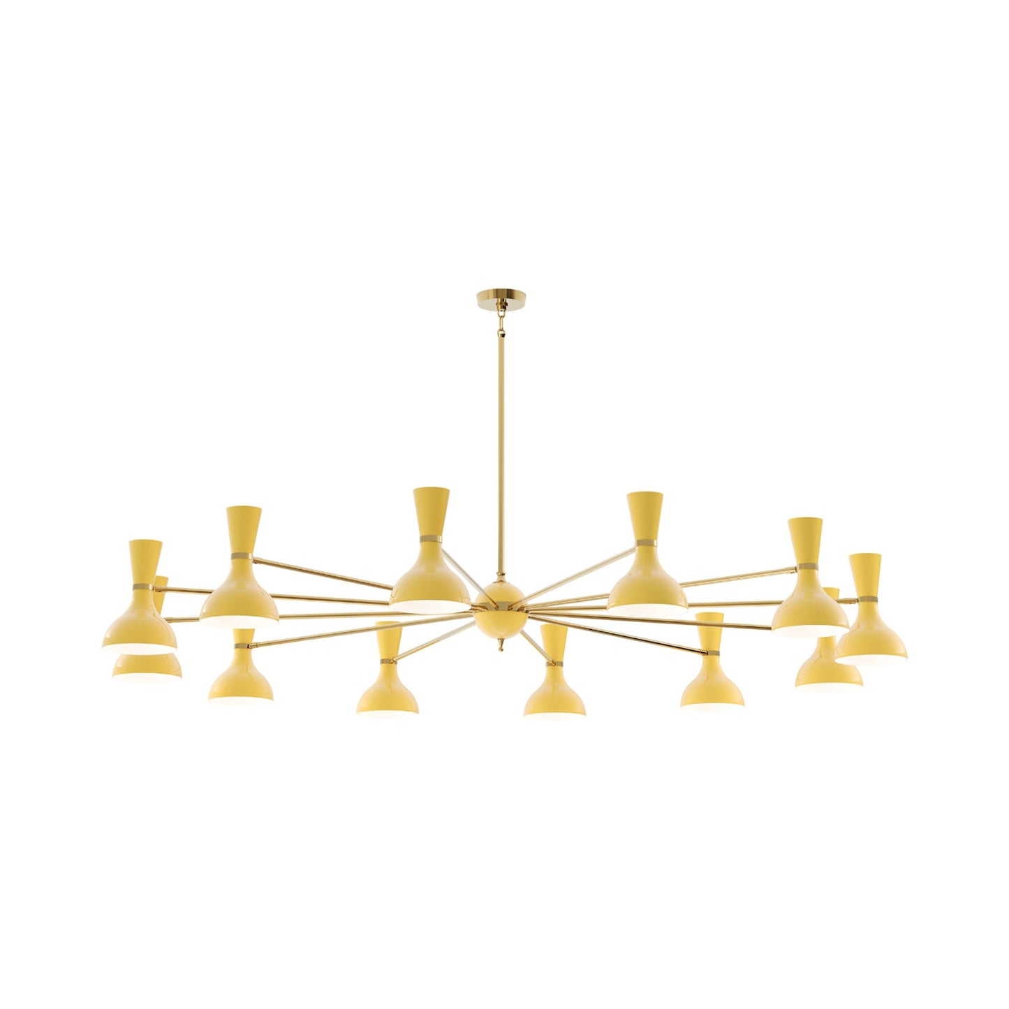 Clare Chandelier in Modern Brass/Sunset (12-Light).