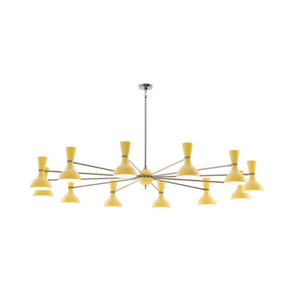 Clare Chandelier in Polished Nickel/Sunset (12-Light).