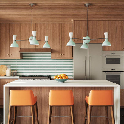 Clare Chandelier in kitchen.