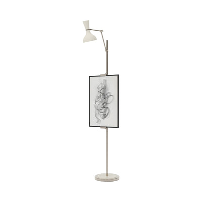 Clare Floor Lamp in Polished Nickel/Lily.