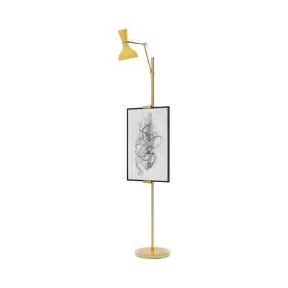 Clare Floor Lamp in Modern Brass/Sunset.