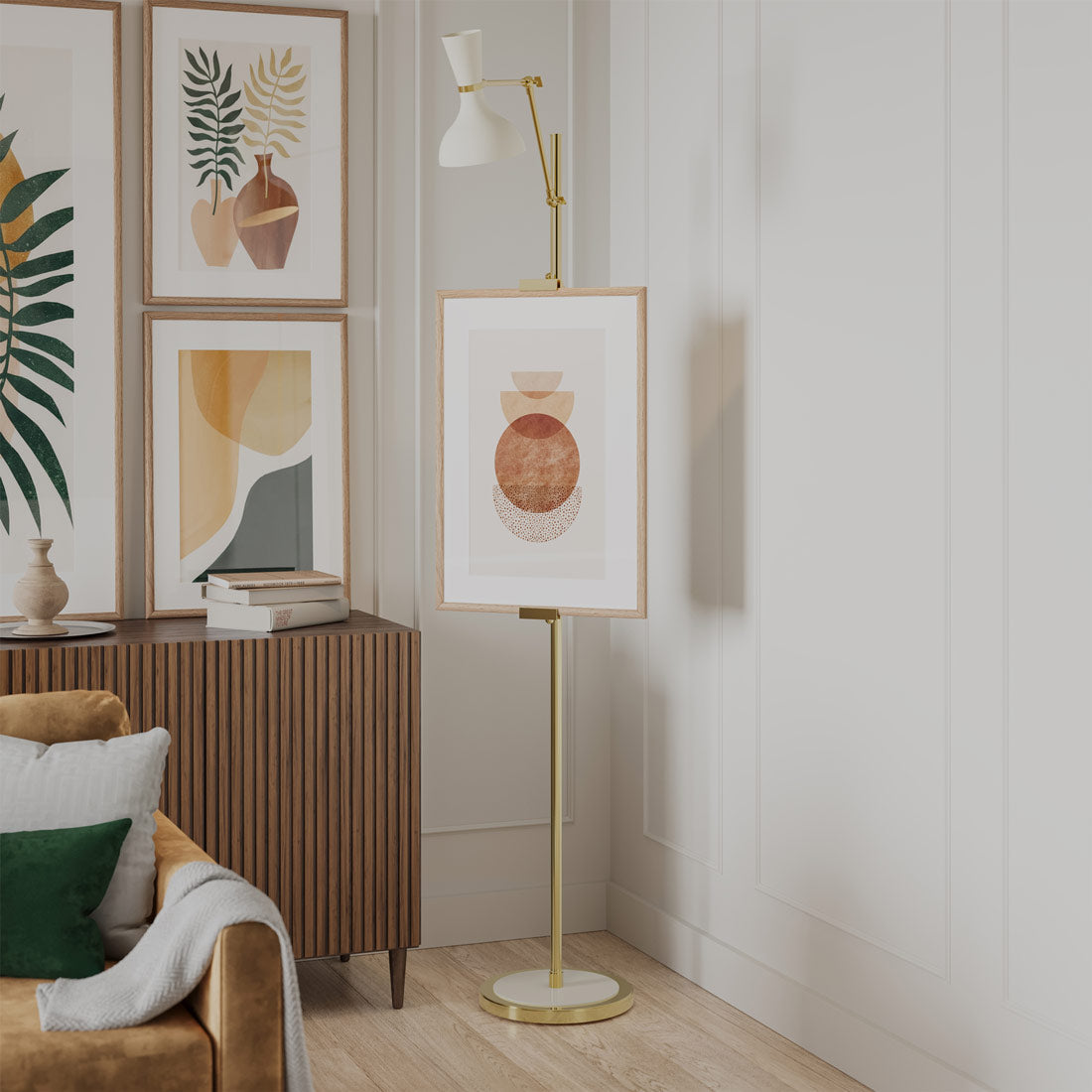 Clare Floor Lamp in living room.