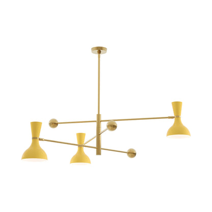 Clare Multi Light Pendant Light in Modern Brass/Sunset.