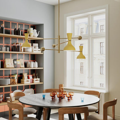 Clare Multi Light Pendant Light in living room.
