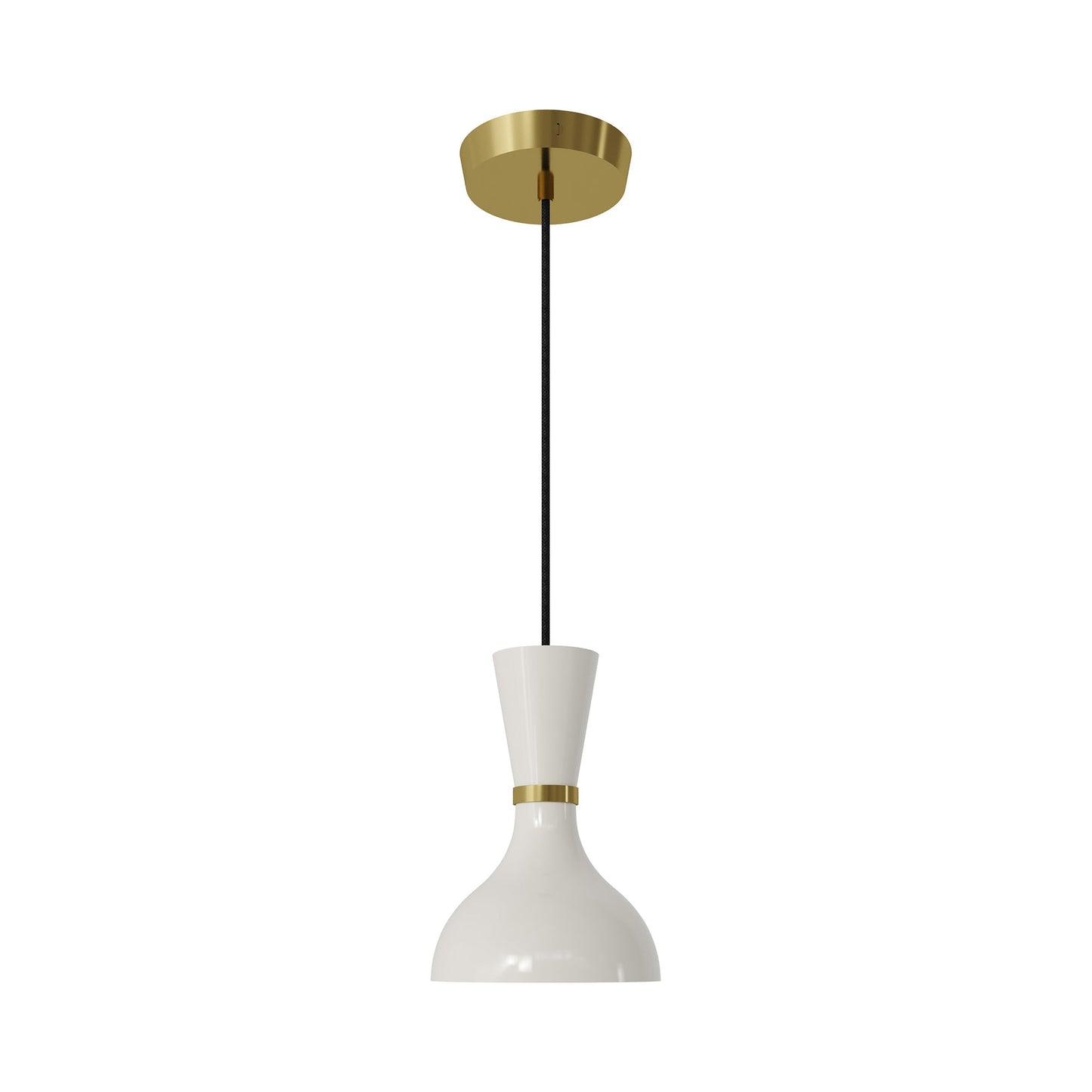 Clare Pendant Light in Modern Brass/Lily.
