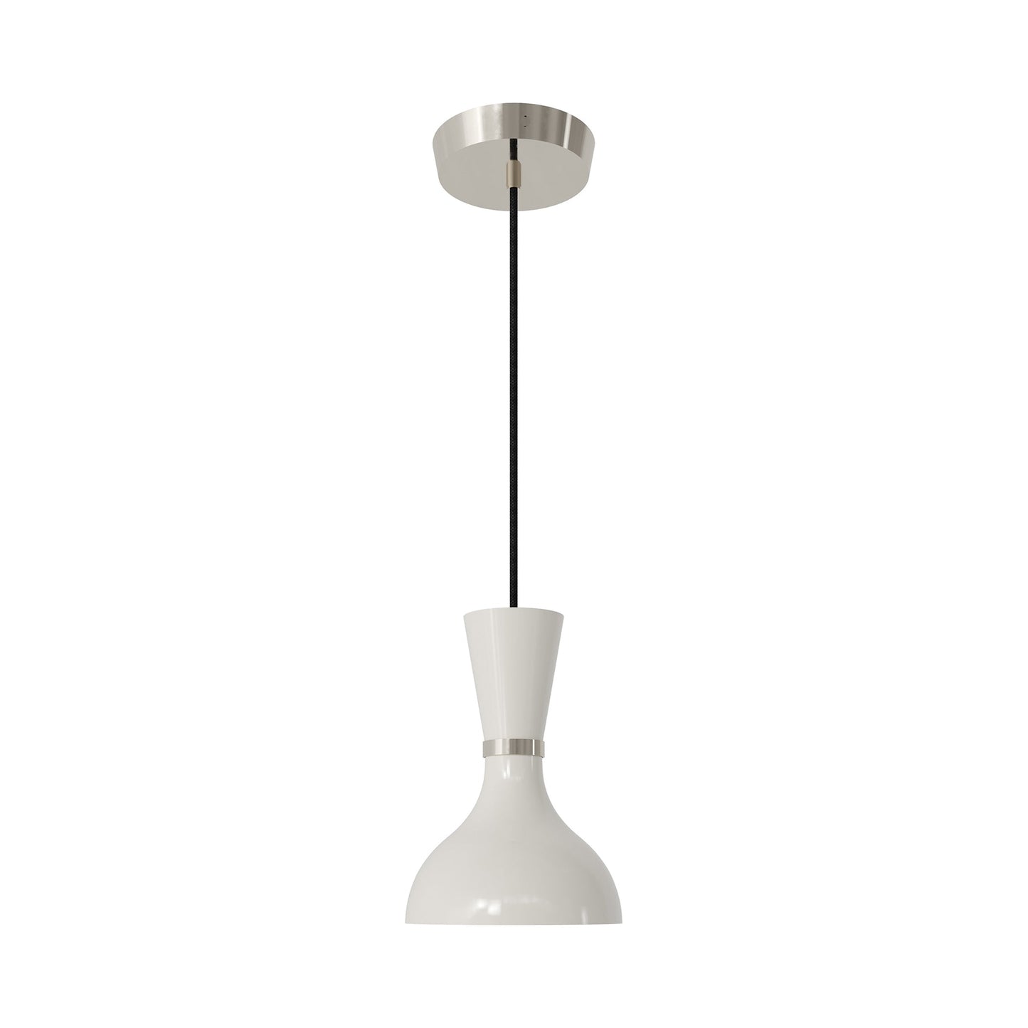 Clare Pendant Light in Polished Nickel/Lily.
