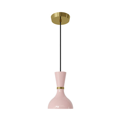 Clare Pendant Light in Modern Brass/Rose Water.