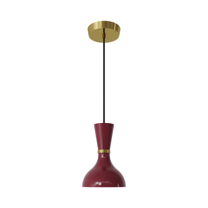 Clare Pendant Light in Modern Brass/Sugar Plum.