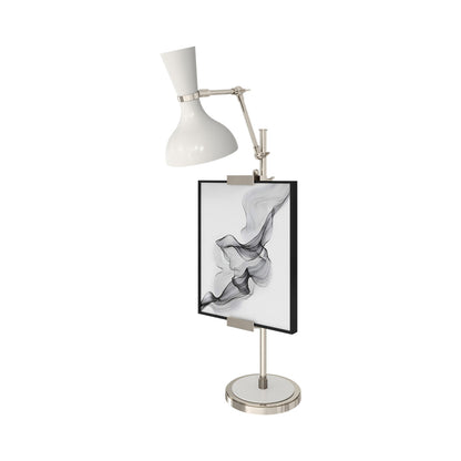 Clare Table Lamp in Polished Nickel/Lily.