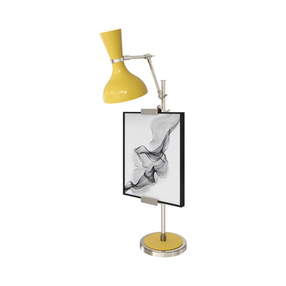 Clare Table Lamp in Polished Nickel/Sunset.