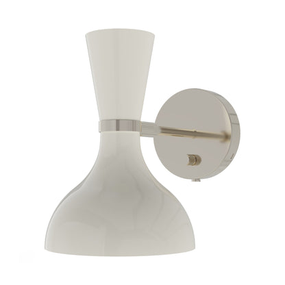 Clare Wall Light in Polished Nickel/Lily.
