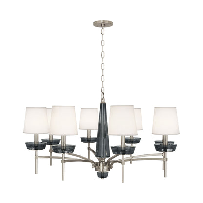 Cristallo Chandelier in Polish Nickel/Smoke Crystal.