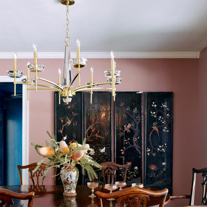 Cristallo Chandelier in dining room.