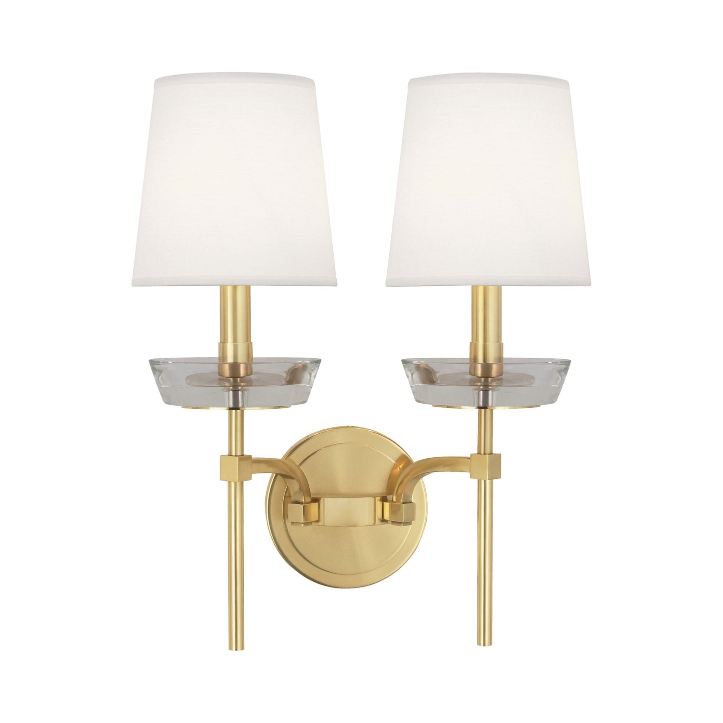 Cristallo Wall Light in Modern Brass/Clear Crystal.