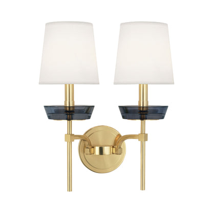 Cristallo Wall Light in Modern Brass/Smoke Crystal.