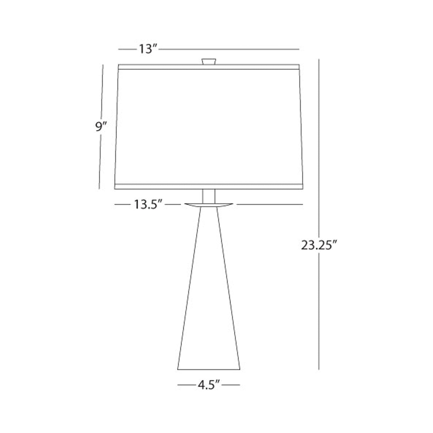 Dal 98689 Table Lamp - line drawing.