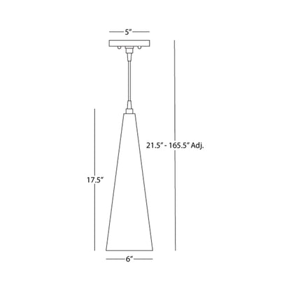 Dal 9873 Pendant Light - line drawing.