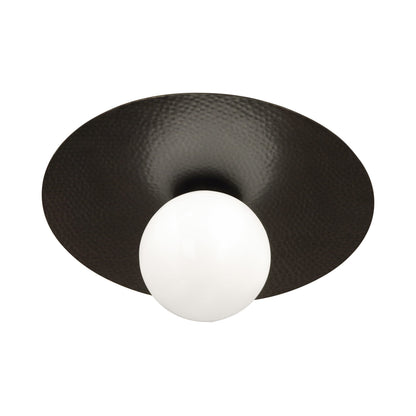 Dal Flush Mount Ceiling Light in Deep Patina Bronze.