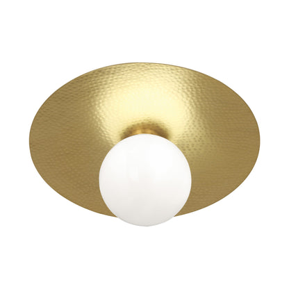 Dal Flush Mount Ceiling Light in Modern Brass.