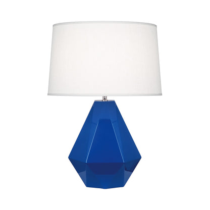 Delta Table Lamp in Cobalt.