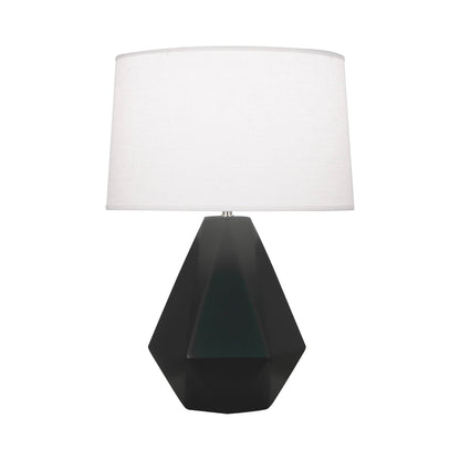 Delta Table Lamp in Matte Obsidian.