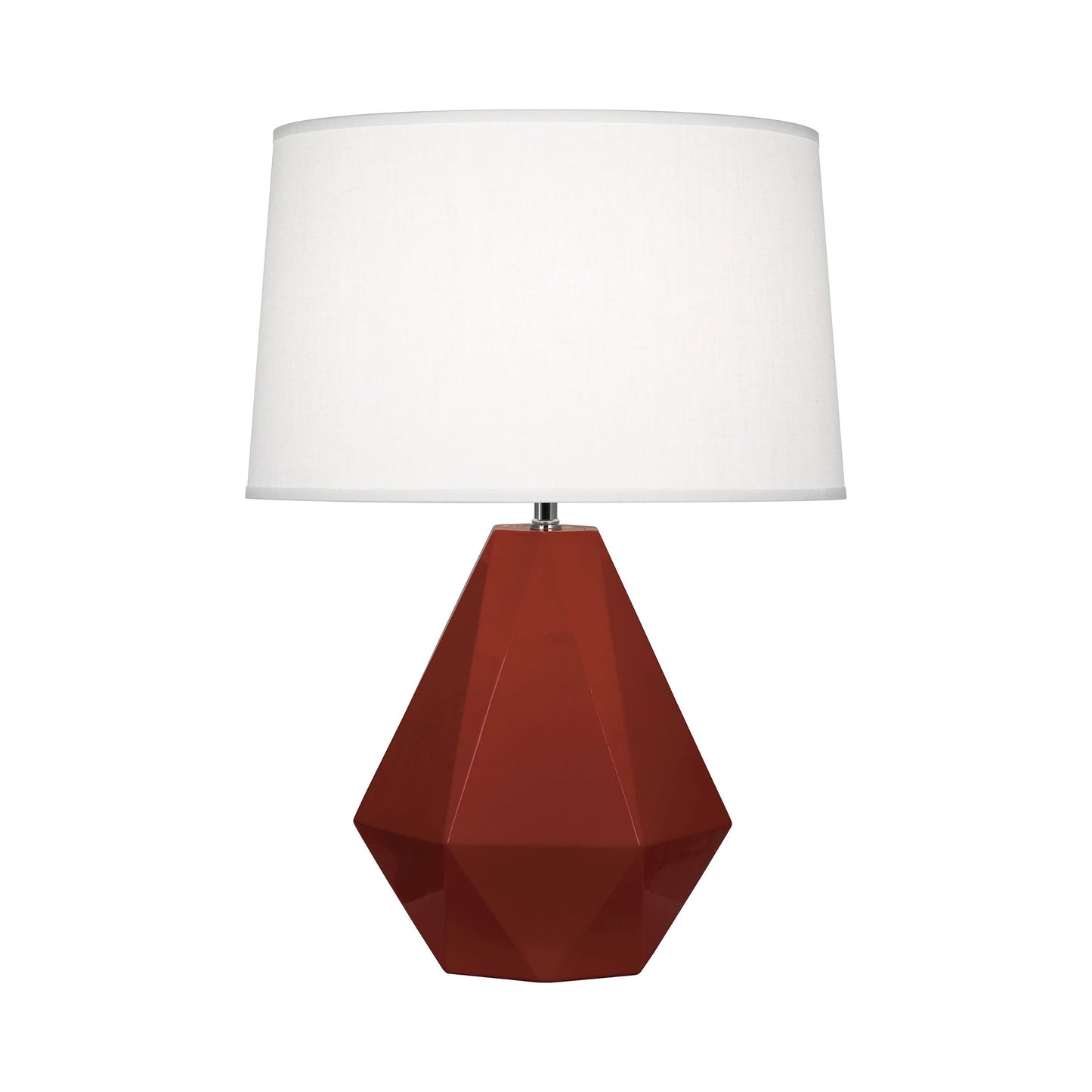 Delta Table Lamp in Oxblood.