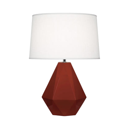 Delta Table Lamp in Oxblood.