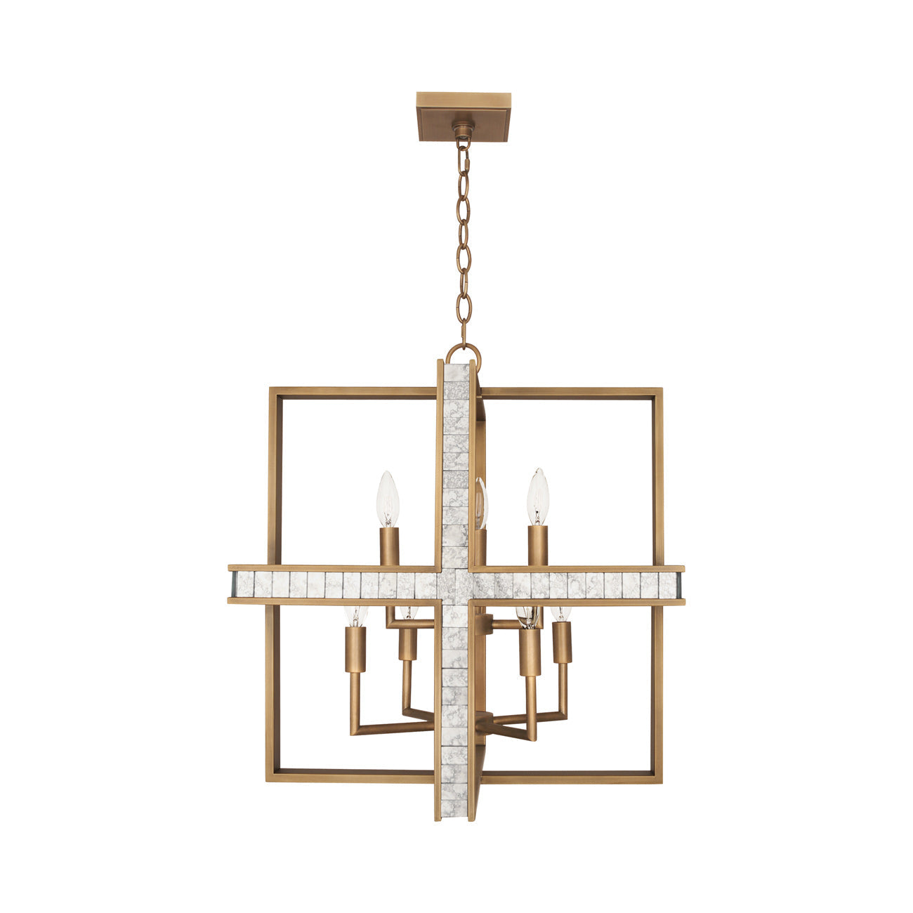 Diana Pendant Light in Warm Brass.
