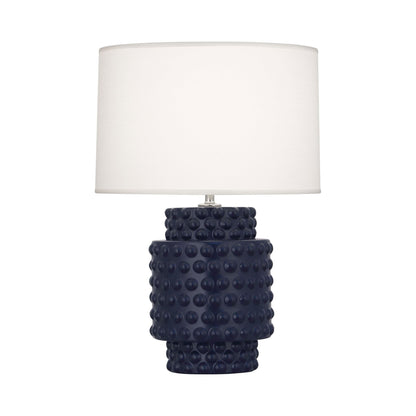 Dolly Table Lamp in Matte Midnight Blue/White (Small).