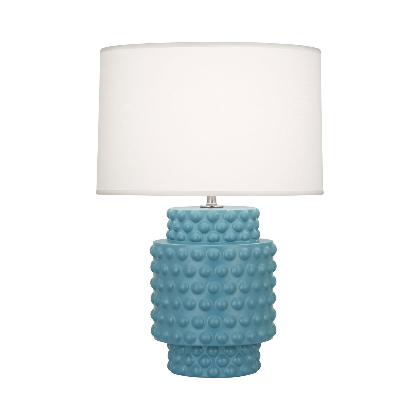 Dolly Table Lamp in Matte Steel Blue/White (Small).
