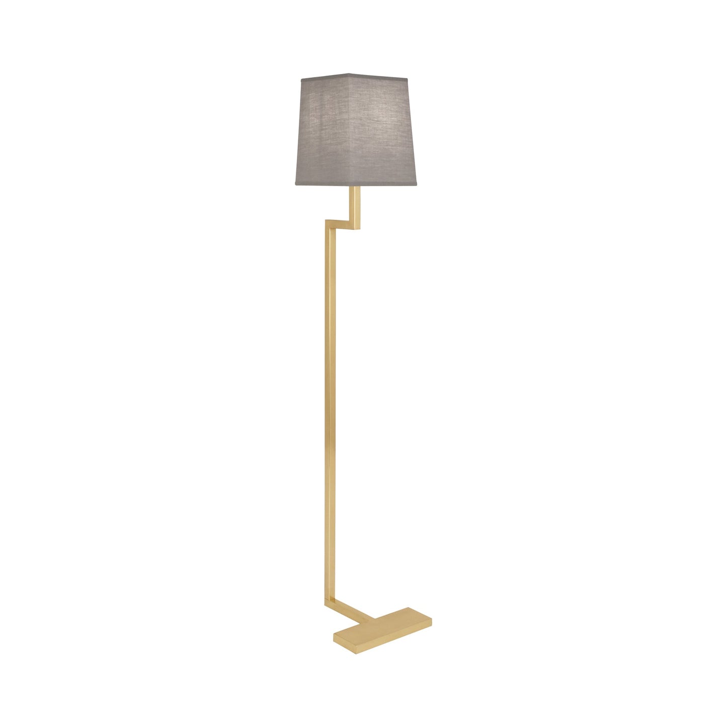 Doughnut C Floor Lamp in Natural Brass/Smoke Gray (Small).