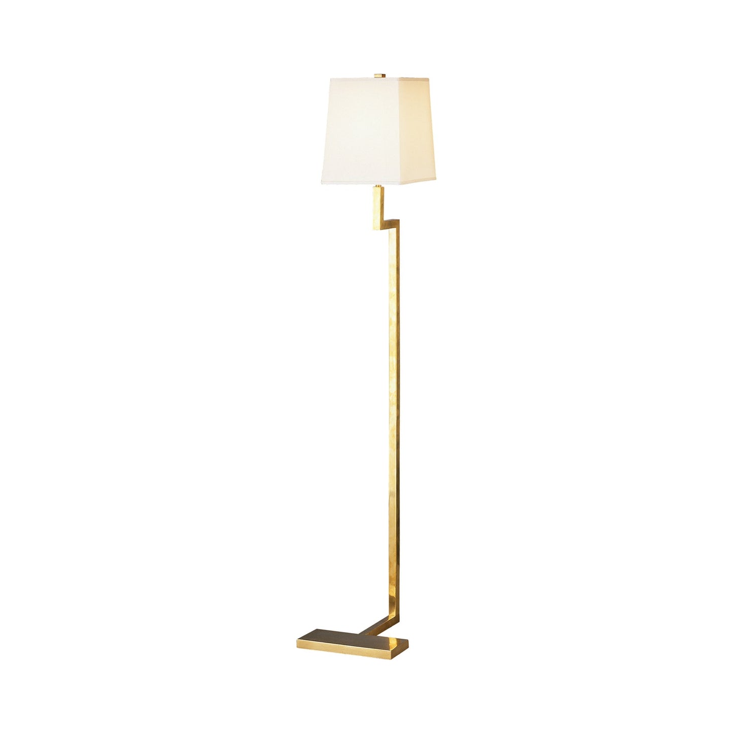 Doughnut C Floor Lamp in Natural Brass/Snowflake (Small).