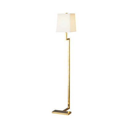 Doughnut C Floor Lamp in Natural Brass/Snowflake (Small).