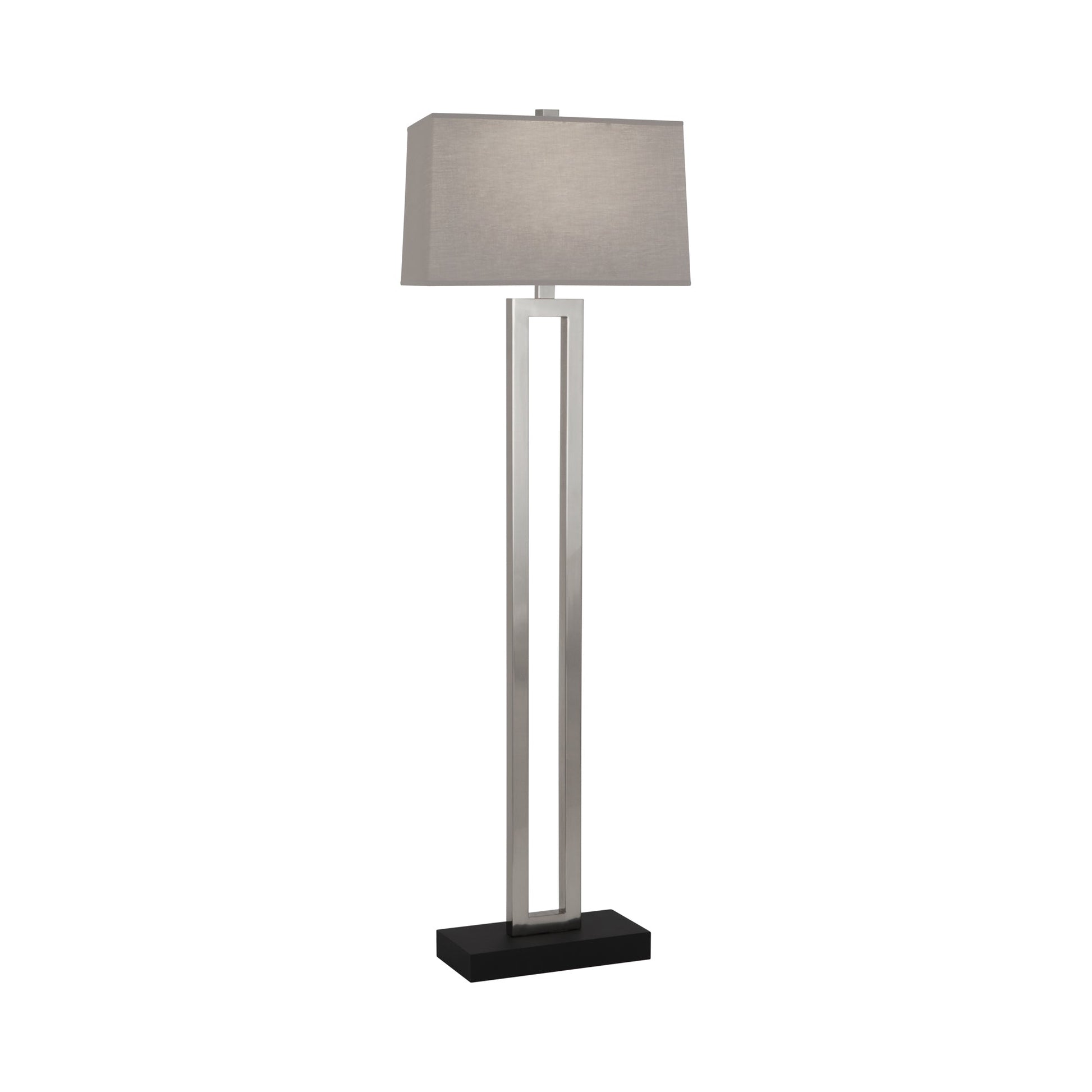 Doughnut Floor Lamp in Antique Silver/Smoke Gray.